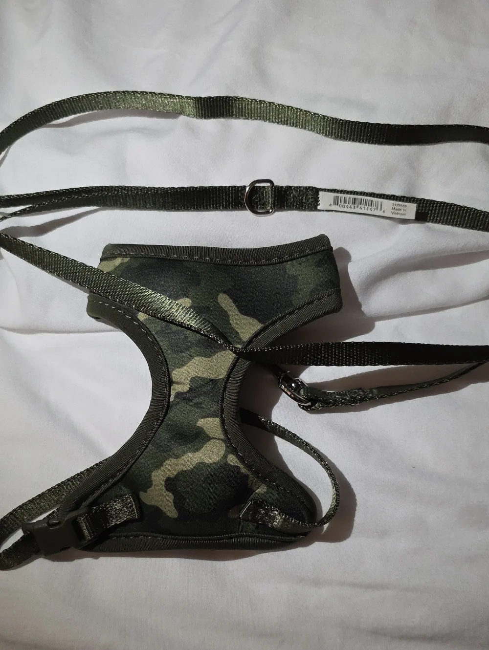 Bond & Co Olive Camo Green Cat Harness and Leash Set Neck Size 8-12 Inch